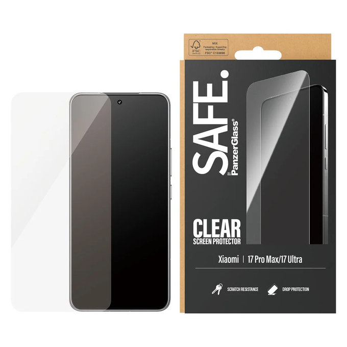Panzerglas UWF für Xiaomi 17 Ultra, Schwarz, SAFE by PanzerGlass