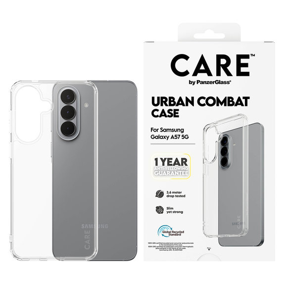 Hülle Urban Combat für Samsung Galaxy A57, Transparent, PanzerGlass