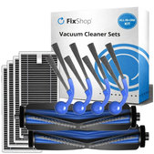 Ersatzteilset für Ecovacs T80 Omni, T80 (2x Hauptbürste, 4x Filter, 4x Seitenbürste)