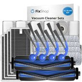 Ersatzteilset für Ecovacs T80 Omni, T80 (2x Hauptbürste, 4x Filter, 4x Seitenbürste, 4x Wischtuch, 4x Staubbeutel)