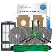 Ersatzteilset für iRobot Roomba Plus 405 Combo, 505 Combo (1x Hauptbürste, 2x Filter, 2x Seitenbürste, 4x Wischtuch, 2x Staubbeutel)