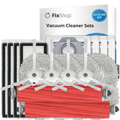 Ersatzteilset für Roborock Qrevo MaxV, Pro, S (2x Hauptbürste, 4x Filter, 4x Seitenbürste, 8x Wischtuch, 4x Staubbeutel)