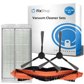 Ersatzteilset für Xiaomi Viomi V2, V2 Pro, V3, SE, Mi Robot Vacuum Mop Pro (P), 2S (1x Hauptbürste, 2x Filter, 2x Seitenbürste)