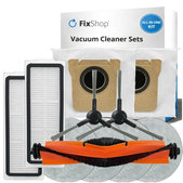Ersatzteilset für Xiaomi Robot Vacuum X20 Max, X20 Pro (1x Hauptbürste, 2x Filter, 2x Seitenbürste, 4x Wischtuch, 2x Staubbeutel)
