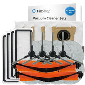 Ersatzteilset für Xiaomi Robot Vacuum X20 Max, X20 Pro (2x Hauptbürste, 4x Filter, 4x Seitenbürste, 8x Wischtuch, 4x Staubbeutel)
