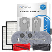 Ersatzteilset für Roborock Qrevo Edge 2 Pro (1x Hauptbürste, 2x Filter, 2x Seitenbürste, 4x Wischtuch, 2x Staubbeutel)