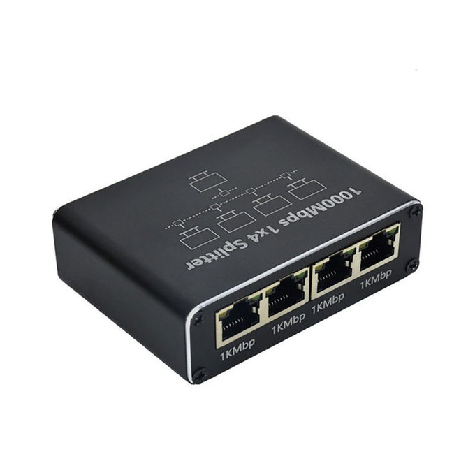 4-Port Gigabit-Ethernet-Switch, RJ45, 1000 Mbit/s