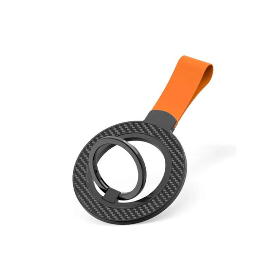 Magnetische Handyhalterung mit Schlaufe, schwarz-orange