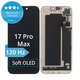 Display Soft OLED 120Hz für iPhone 17 Pro Max, Touchscreen-Glas mit Rahmen, DIAGNOSTIC