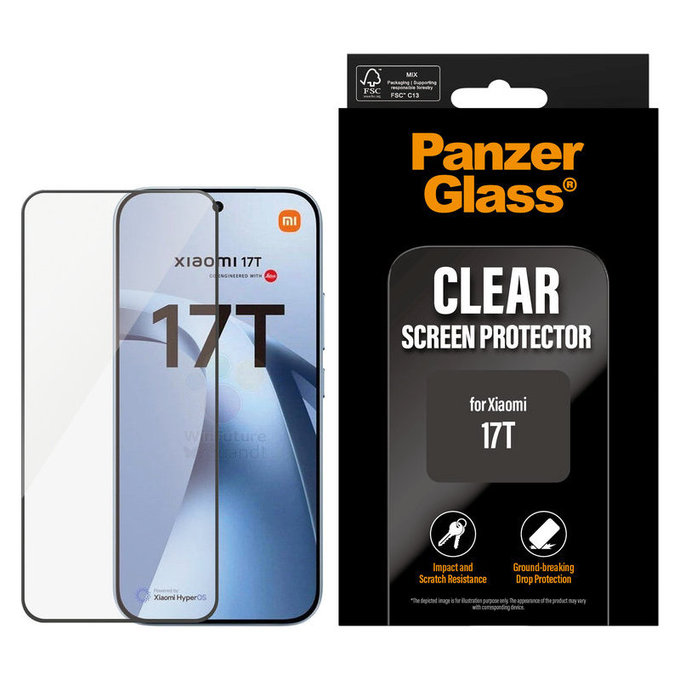Panzerglas UWF für Xiaomi 17T, Schwarz, PanzerGlass