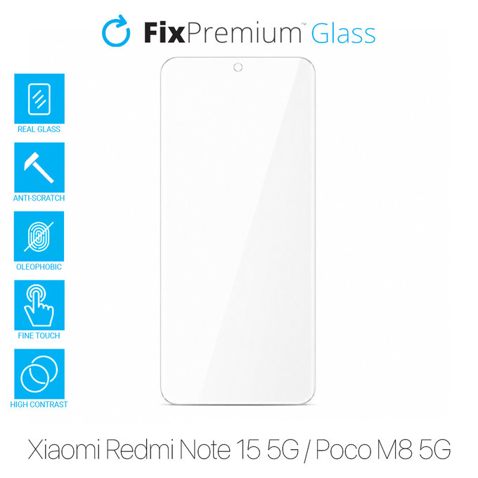 FixPremium Glass - Gehärtetes Glas für Xiaomi Redmi Note 15 5G, Poco M8 5G