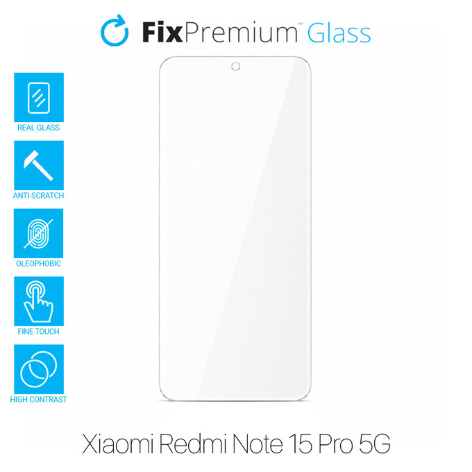 FixPremium Glass - Gehärtetes Glas für Xiaomi Redmi Note 15 Pro 5G
