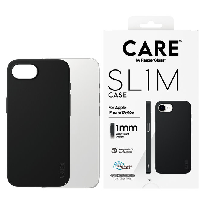 Hülle SL1M mit MagSAFE by PanzerGlass für iPhone 17e/16e, Schwarz, PanzerGlass