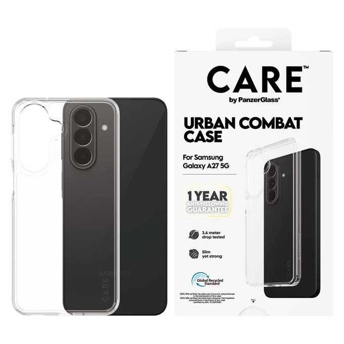Hülle Urban Combat für Samsung Galaxy A27, Transparent, PanzerGlass