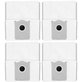 Staubbeutel, 4 Stk. für Ecovacs Deebot T30c, T50-series, T80-series, X8-series, X9 Pro-series