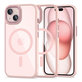Hülle MagMat MagSafe für iPhone 15, rosa/transparent, Tech-Protect