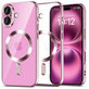 Hülle MagFlex MagSafe für iPhone 16 Shiny Rose, Tech-Protect