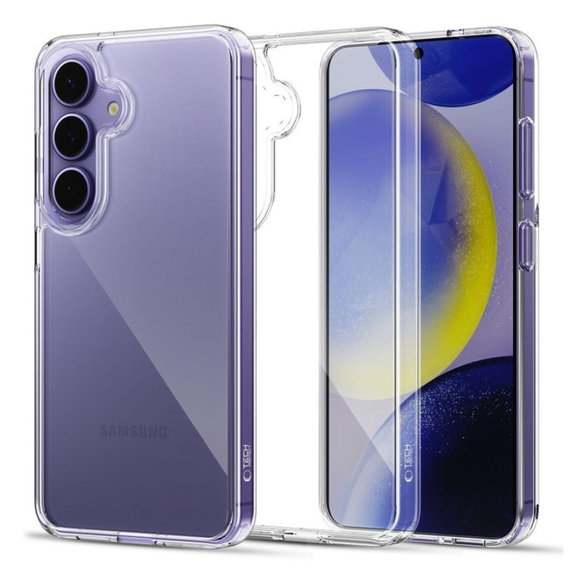 Case FlexAir Hybrid für Galaxy S25, Clear, Tech-Protect
