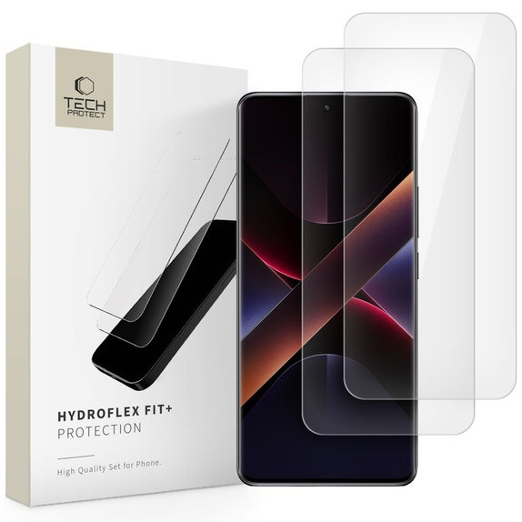 Hydrogel-Folie Hydro Flex+ 2-PACK für Xiaomi Redmi Note 14 Pro 5G / 14 Pro+ Plus 5G / Poco X7 5G, transparent, Tech-Protect