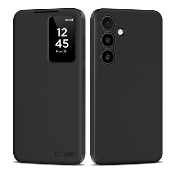 Hülle Smart Wallet für Samsung S25, Matte Black, Tech-Protect
