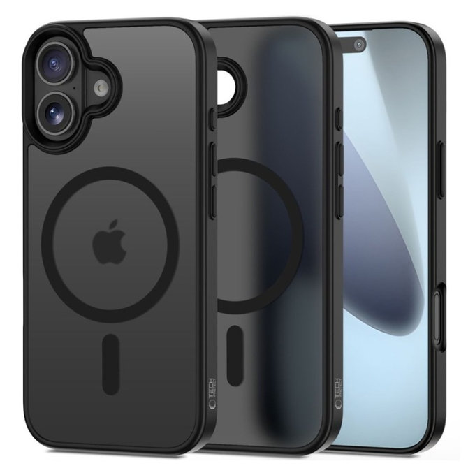 Hülle MagMat MagSafe für iPhone 17, Matte Black, Tech-Protect