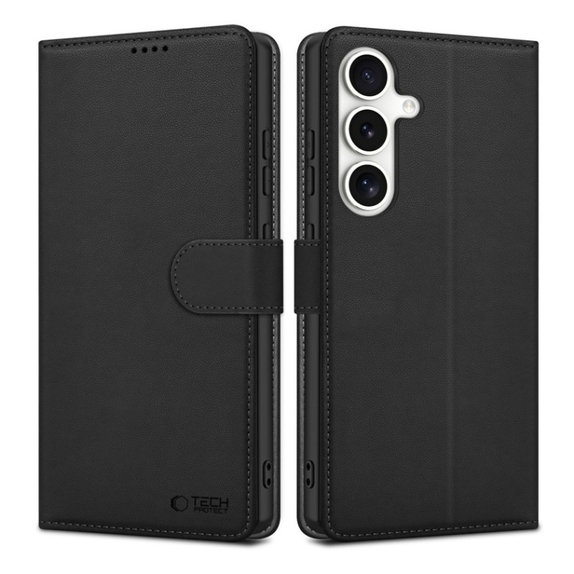 Hülle Wallet für Samsung S25 FE, schwarz, Tech-Protect