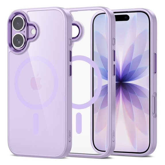 Hülle MagMat MagSafe für iPhone 17, Lavender/Clear, Tech-Protect