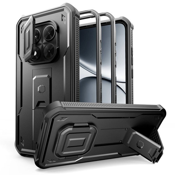 Kevlar Cam+ Hülle mit 2 Front-Rahmen für Xiaomi Redmi Note 15 Pro 5G, Schwarz, Tech-Protect