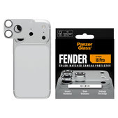 Fender Kameraobjektivschutz für iPhone 18 Pro, Silber, PanzerGlass