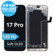 Display Soft OLED 120Hz für iPhone 17 Pro, Touchscreen-Glas mit Rahmen, FixPremium PRO