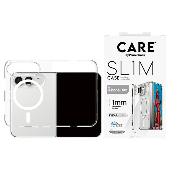 SL1M Hülle mit MagSafe für iPhone Duo, Transparent, PanzerGlass