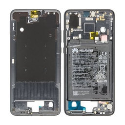 Huawei P20 - Mittlerer Rahmen + Akku Batterie (Black) - 02351VTL, 02351WKJ Genuine Service Pack