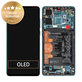 Huawei P30 - LCD Display + Touchscreen Front Glas + Rahmen + Akku Batterie (Aurora) - 02352NLN, 02354HRH, 02354HNJ Genuine Service Pack