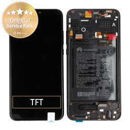 Huawei Honor 9X Lite - LCD Display + Touchscreen Front Glas + Rahmen + Akku Batterie (Midnight Black) - 02353QJJ Genuine Service Pack