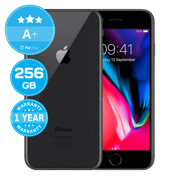 Apple iPhone 8 Space Gray 256GB A+ Refurbished