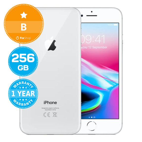 Apple iPhone 8 Silver 256GB B Refurbished