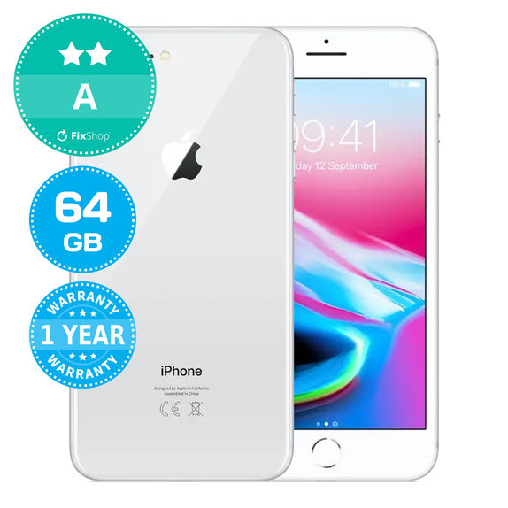 Apple iPhone 8 Plus Silver 64GB A Refurbished