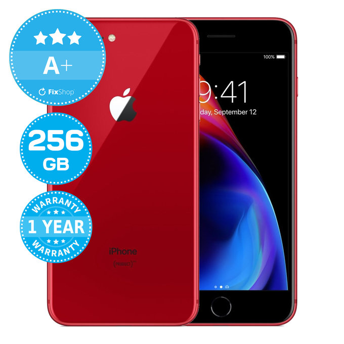 Apple iPhone 8 Plus (PRODUCT)RED 256GB A+ Refurbished