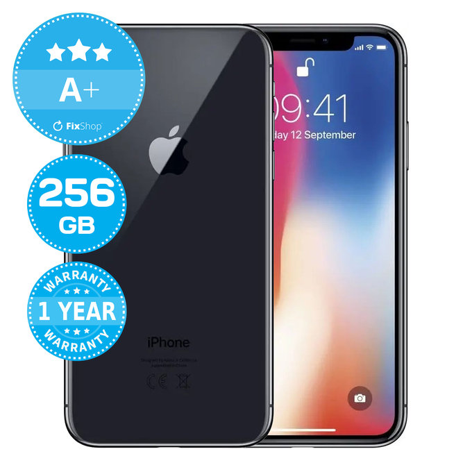 Apple iPhone X Space Gray 256GB A+ Refurbished