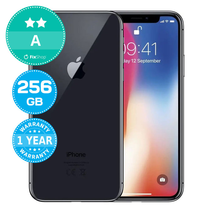 Apple iPhone X Space Gray 256GB A Refurbished