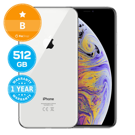Apple iPhone XS Max Silver 512GB B Refurbished