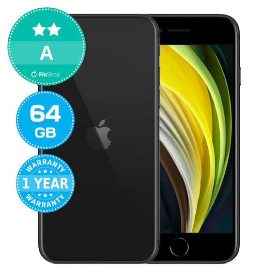 Apple iPhone SE (2nd Gen 2020) Black 64GB A Refurbished