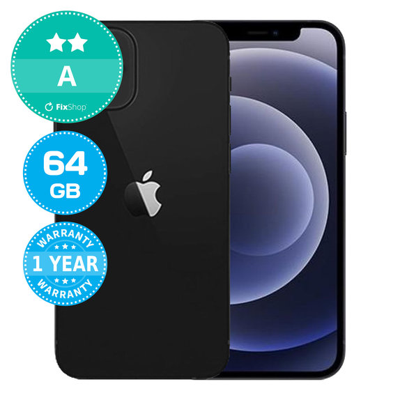 Apple iPhone 12 Mini Black 64GB A Refurbished