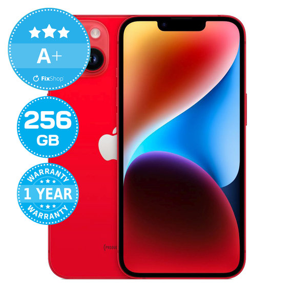 Apple iPhone 14 (PRODUCT)RED 256GB A+ Refurbished