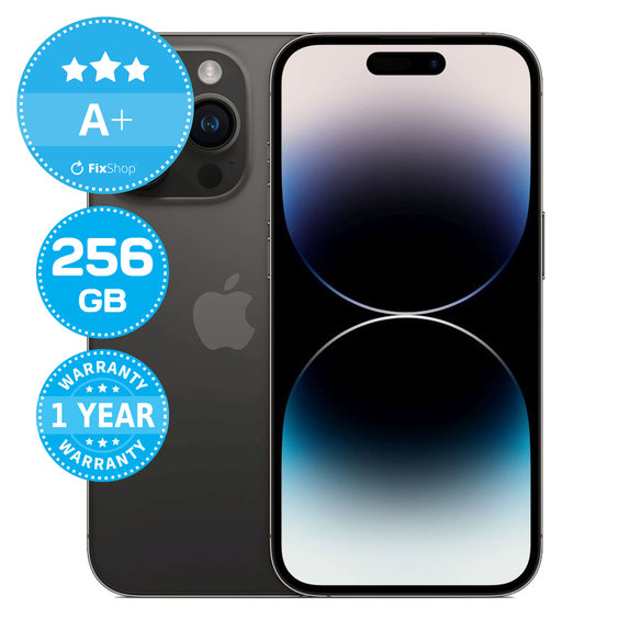 Apple iPhone 14 Pro Space Black 256GB A+ Refurbished