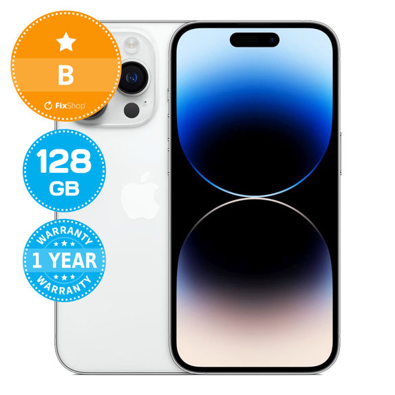 Apple iPhone 14 Pro Silver 128GB B Refurbished