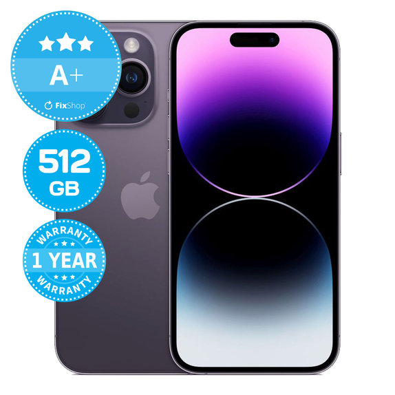 Apple iPhone 14 Pro Deep Purple 512GB A+ Refurbished