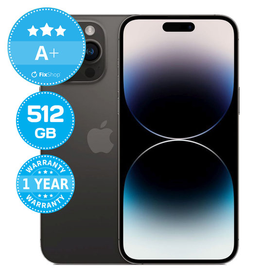 Apple iPhone 14 Pro Max Space Black 512GB A+ Refurbished