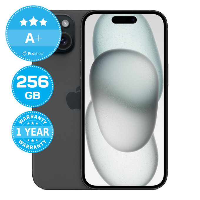 Apple iPhone 15 Black 256GB A+ Refurbished