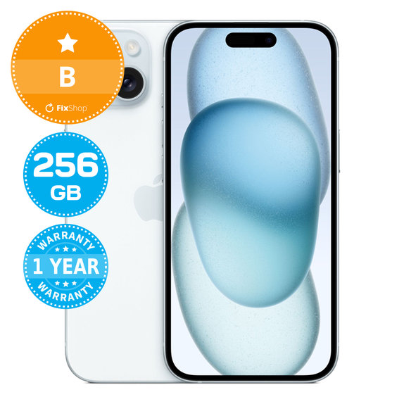 Apple iPhone 15 Blue 256GB B Refurbished